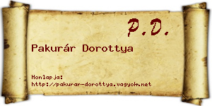 Pakurár Dorottya névjegykártya
