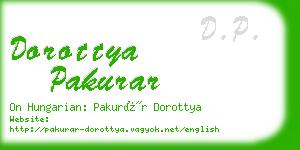 dorottya pakurar business card